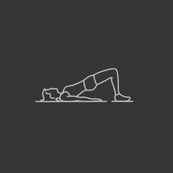 Выполнение ягодичного мостика - картинка gif