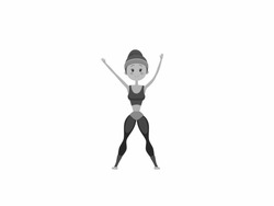 Женщина делает махи руками - картинка gif