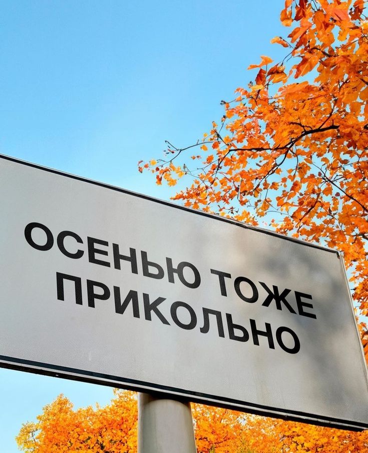 Осенняя надпись и листья - гифки и картинки