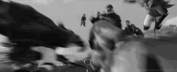 Игроки в квиддич на метлах - картинка gif