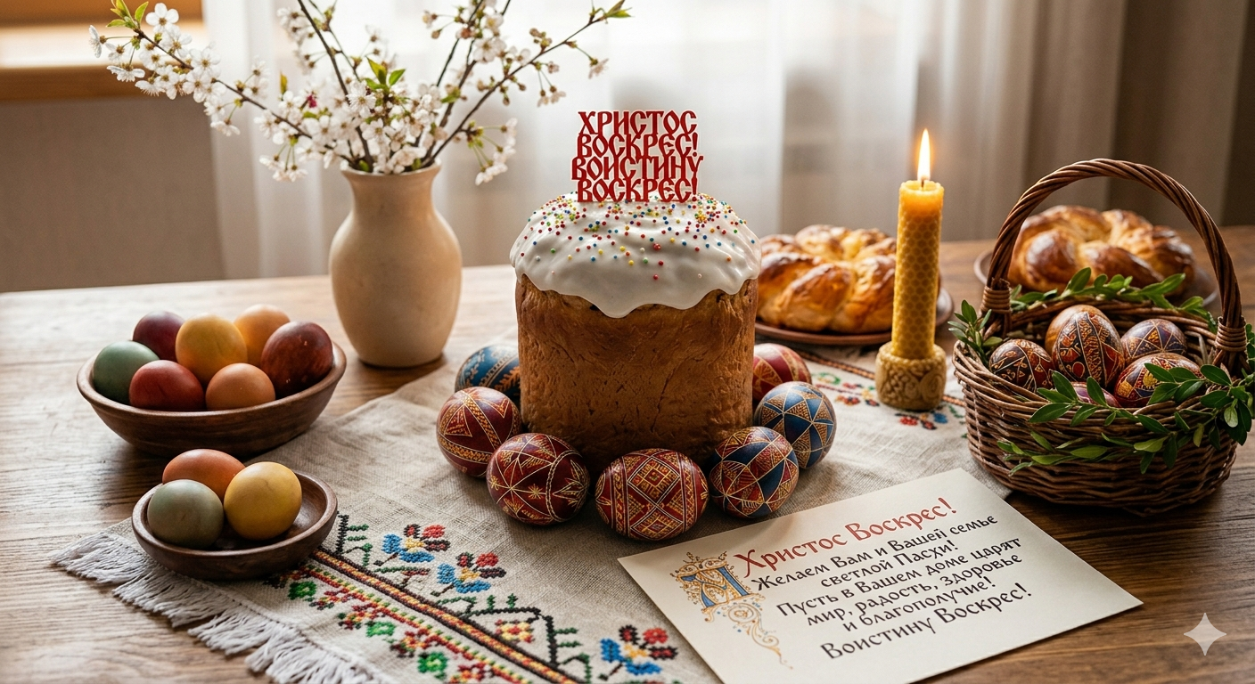 Пасхальный стол - гифки и картинки