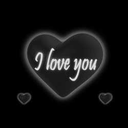 Пульсирующее сердце I love you - картинка gif
