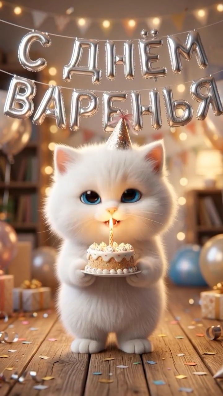 Котёнок радостно открывает рот - гифки и картинки