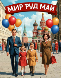 Семья на Красной площади - картинка gif