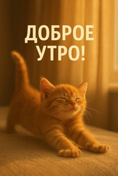 Милый котенок потягивается - картинка gif