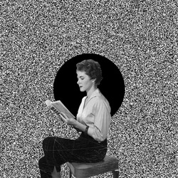 Женщина читает книгу - картинка gif