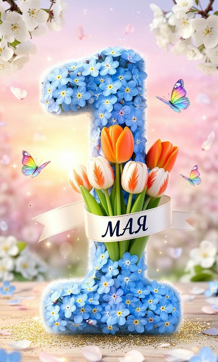 Открытка на первое мая - гифки и картинки