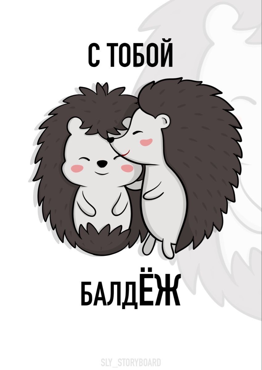 Милые ежики целуются - гифки и картинки