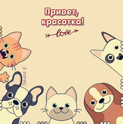 Милые рисованные животные - картинка gif