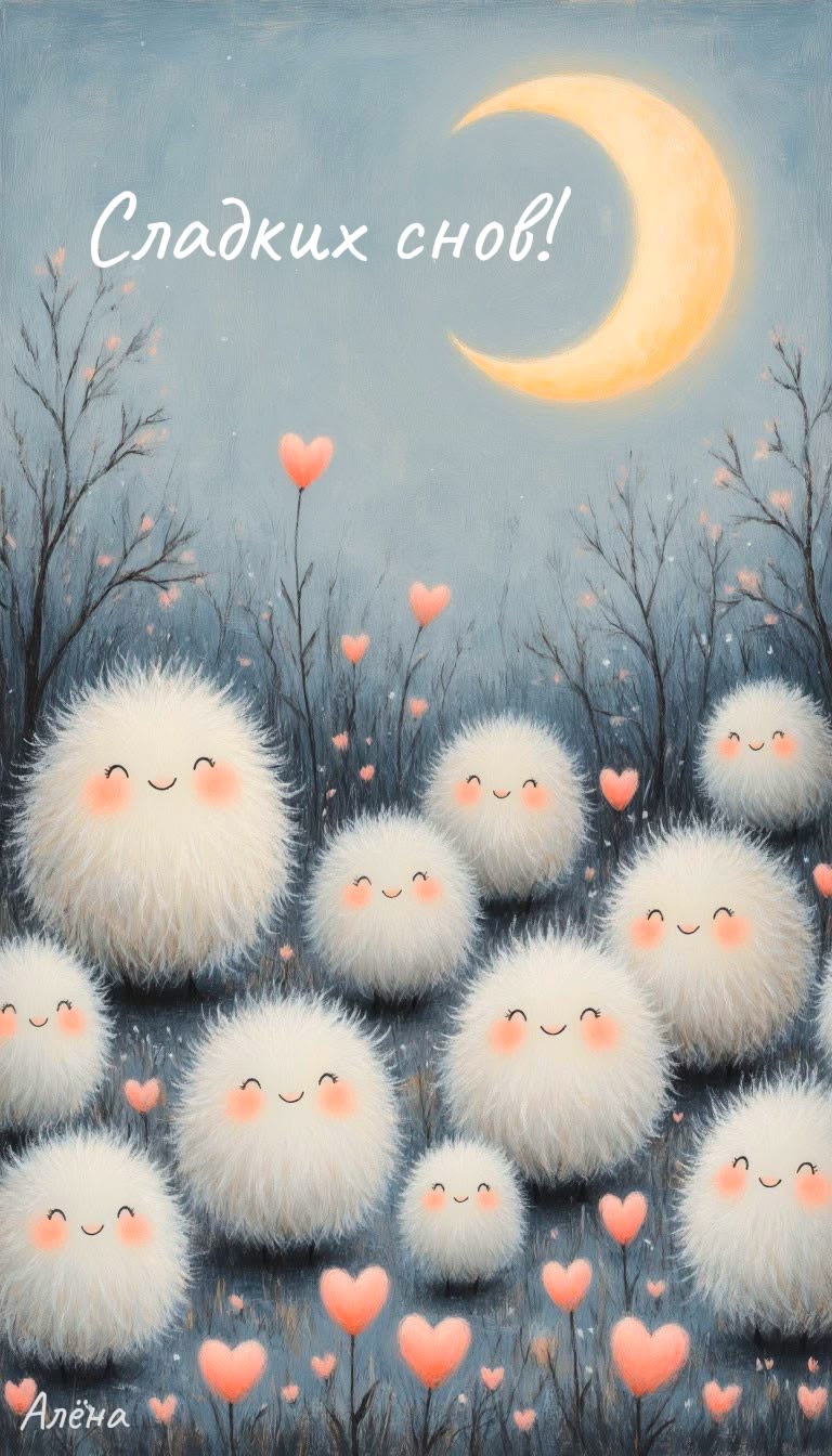 Сказочные пушистики желают сна - Спокойной ночи общие