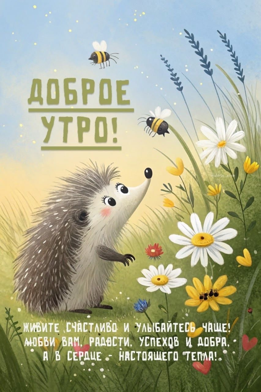 Милое утро с ежиком - С добрым утром общие