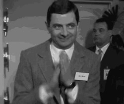 Мистер Бин аплодирует - картинка gif