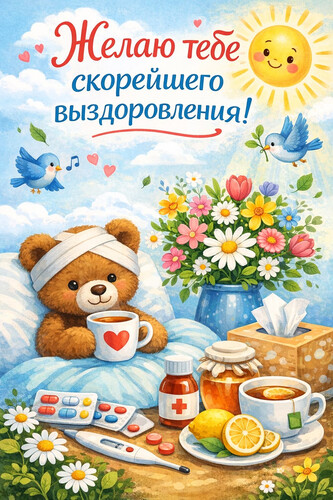 Скорейшего выздоровления, милый друг - картинка gif