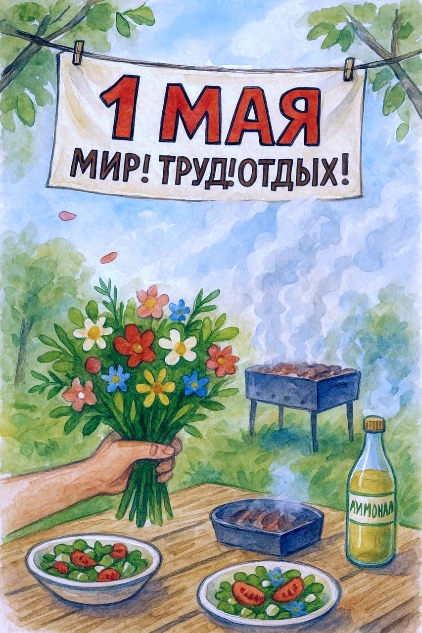 Первомайский пикник на природе - Праздник Весны и Труда