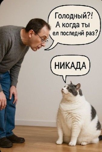 Мужчина и кот - Смешные