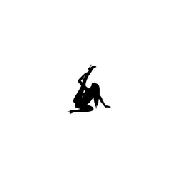 Силуэт танцующей девушки - картинка gif