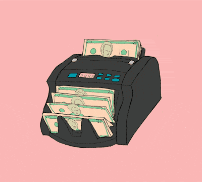 Счётчик считает денежные купюры - Деньги и успех