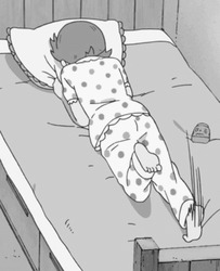 Человек чешет ногу во сне - картинка gif