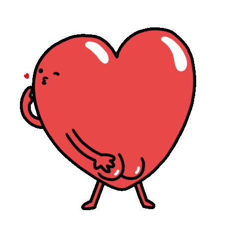 Heart blows kiss, squeezes butt - Пикантные