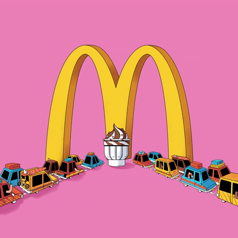 Машины съедают мороженое McDonald's - Еда