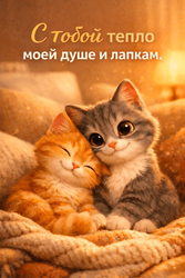 Нежное тепло котят - картинка gif