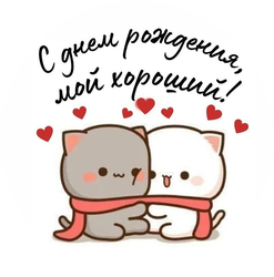 Милые котики поздравляют - картинка gif