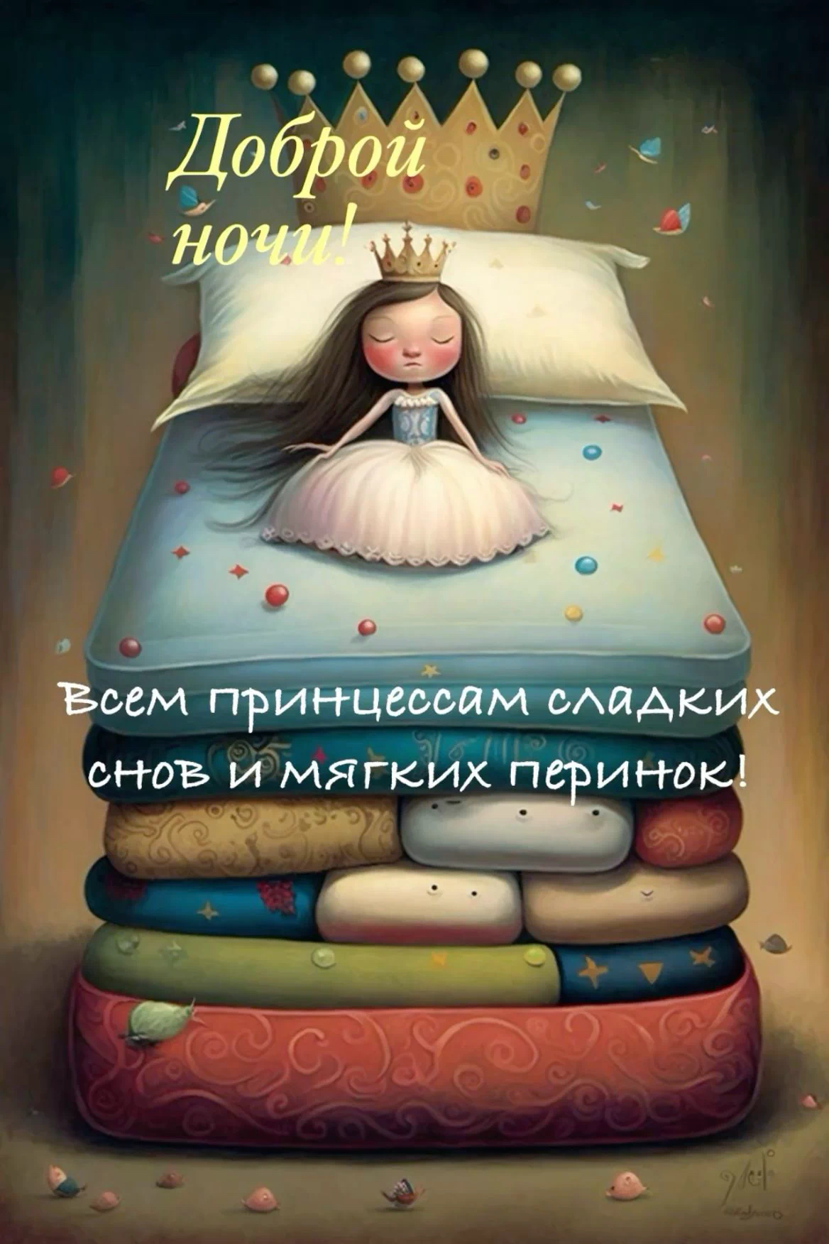 Спокойной ночи, принцесса - гифки и картинки