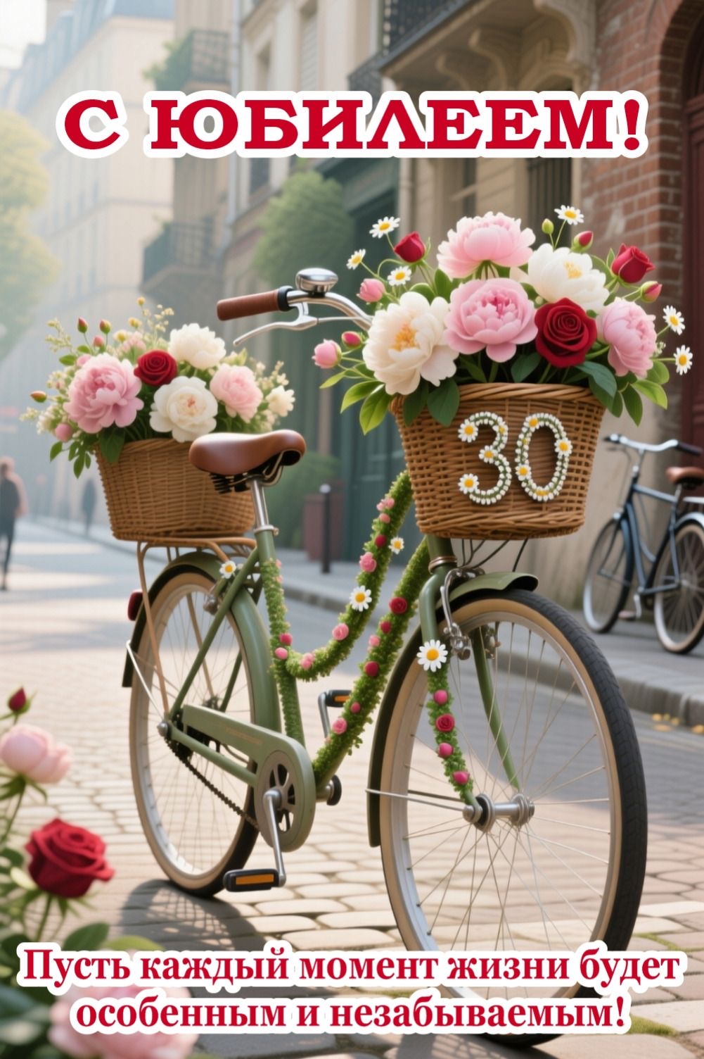 Цветы и юбилей 30 - 30 лет: с юбилеем