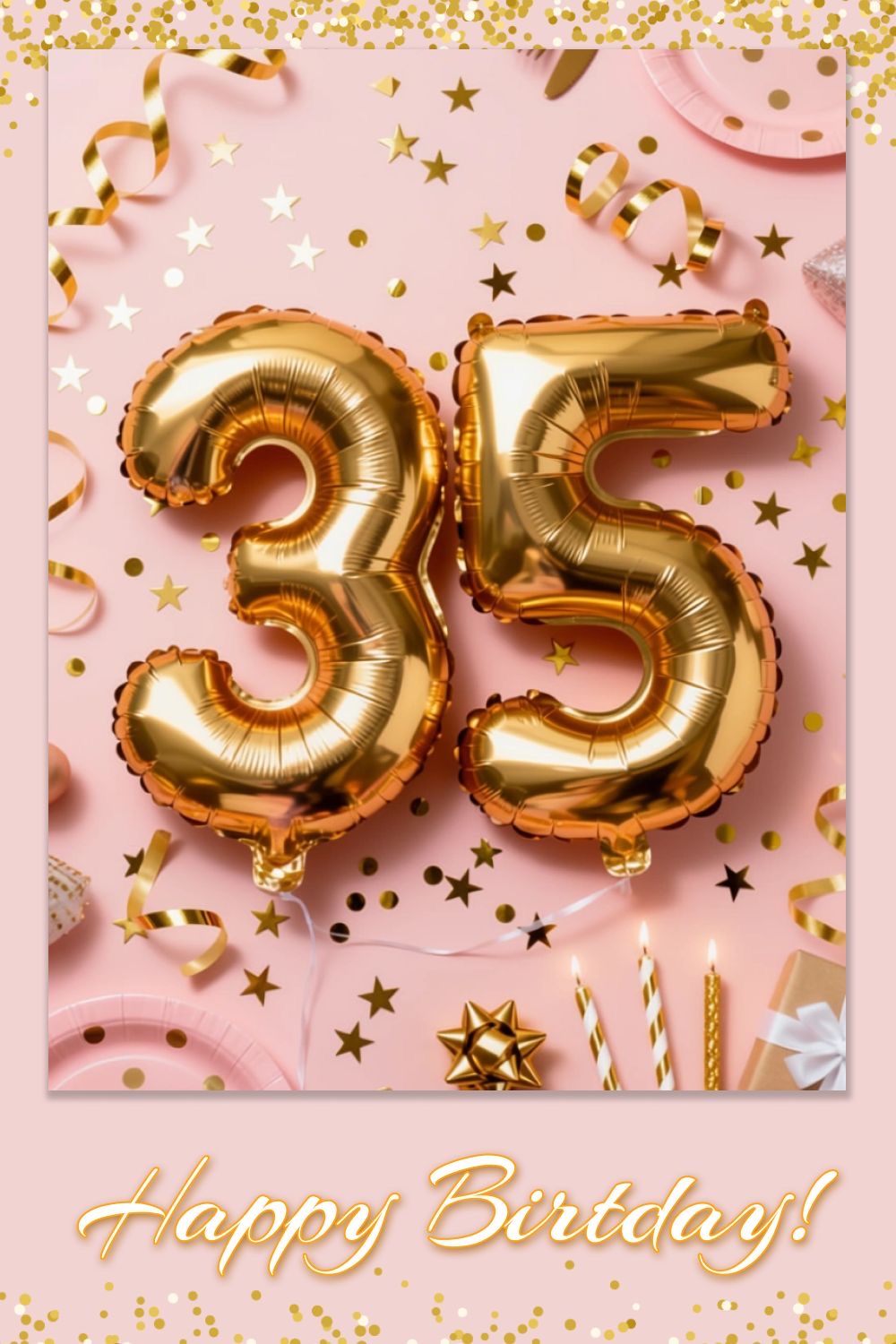 Золотой юбилей 35 лет - гифки и картинки
